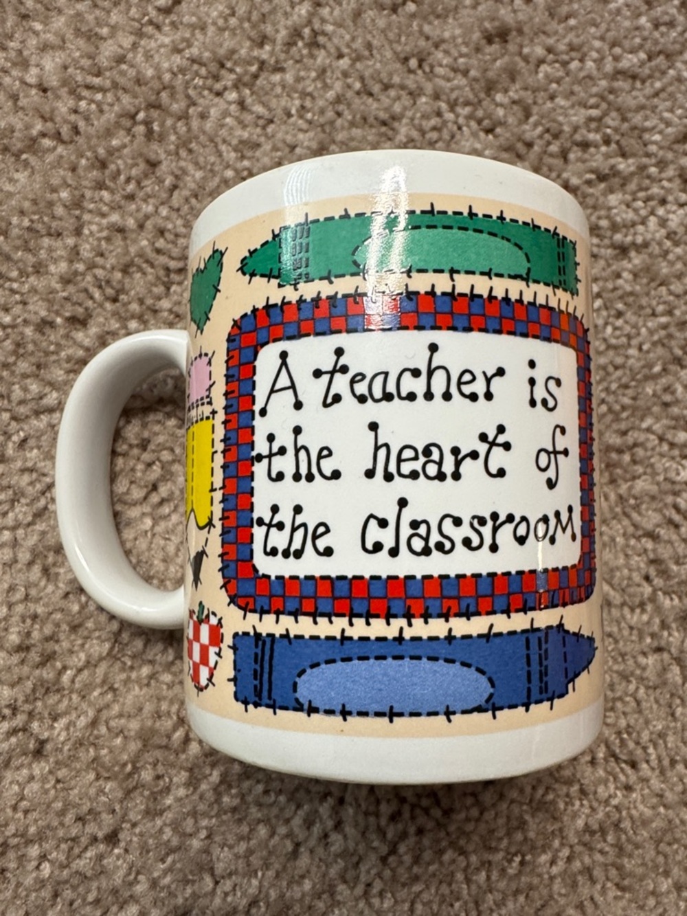 Russ White Ceramic Item with Black Logo Stamp